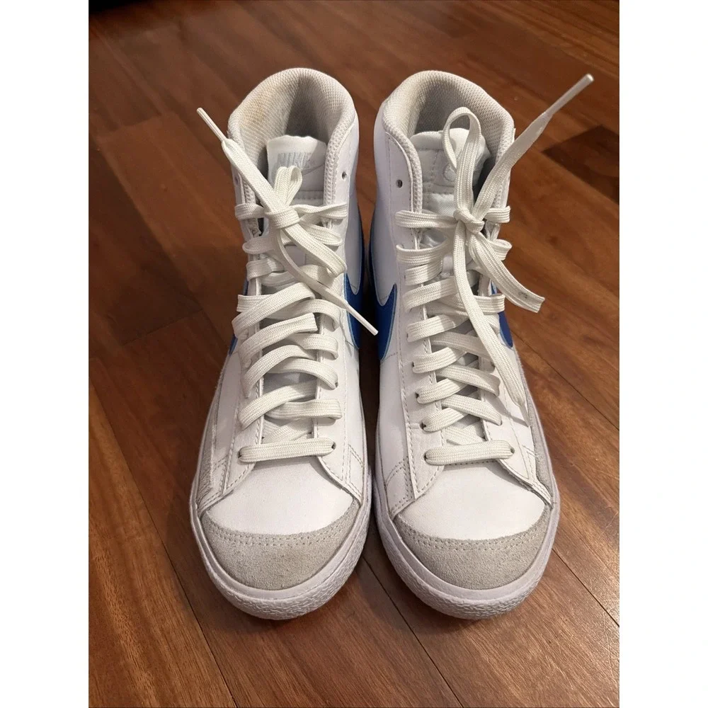 Nike Blazer Mid '77 White Racer Blue Kids Youth 6 Years